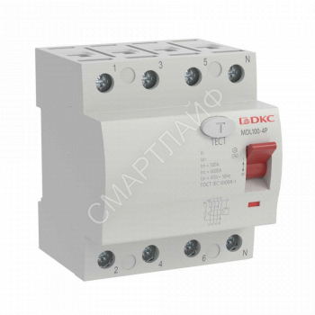 Выключатель дифференциального тока (УЗО) 4п (3P+N) 40А 100мА тип AC MDL100 YON MDL100-4P3-40-AC - smartlife-ural.ru – Екатеринбург