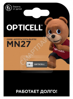 Элемент питания алкалиновый A27/MN27/8LR732 12В (блист.1шт) Specialty Opticell 5070002 - smartlife-ural.ru – Екатеринбург