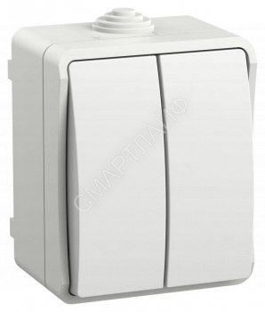 Выключатель 2-кл. ОП Форс IP54 ВС20-2-0-ФБ бел. IEK EVS20-K01-10-54-DC - smartlife-ural.ru – Екатеринбург