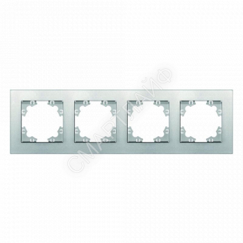 Рамка 4-м Афина универс. серебр. Universal A0046-S - smartlife-ural.ru – Екатеринбург