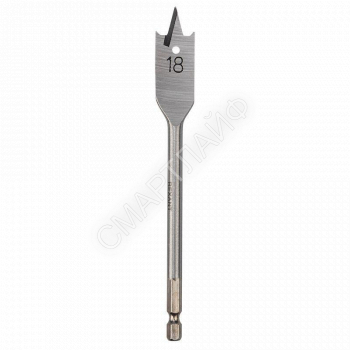 Сверло перовое по дереву 18мм (шестигранный хвостовик) Kranz KR-91-0666 - smartlife-ural.ru – Екатеринбург