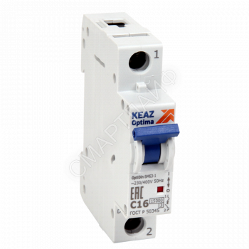 Выключатель автоматический модульный 1п C OptiDin ВМ63-1C10-15-УХЛ3 КЭАЗ 341879 - smartlife-ural.ru – Екатеринбург