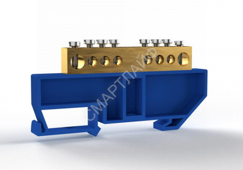 Шина нулевая на DIN-изоляторе 8х12мм 8 отвер. латунь TOKOV ELECTRIC TKE-BCB-812-8-DIN/N - smartlife-ural.ru – Екатеринбург