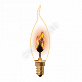 Лампа декоративная IL-N-CW35-3/RED-FLAME/E14/CL с типом свечения "эффект пламени" форма "свеча на ветру" прозр. упак. картон Uniel UL-00002982 - smartlife-ural.ru – Екатеринбург