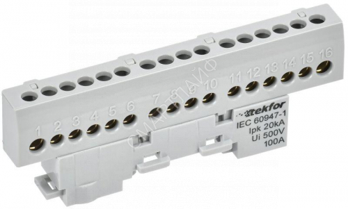 Шина L "фаза" изол. на универс. держ. 6х9-16-Ср TEKFOR IEK TF-NN10-16-KL-K03 - smartlife-ural.ru – Екатеринбург