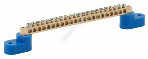 Шина N "ноль" на двух угловых изоляторах ШНИ-6х9-22-У2 NO-222-63 син. (уп.10шт) Эра Б0033442 - smartlife-ural.ru – Екатеринбург