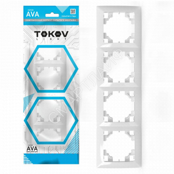 Рамка 4-м AVA бел. TOKOV LIGHT TKL-AV-RM4-C01 - smartlife-ural.ru – Екатеринбург