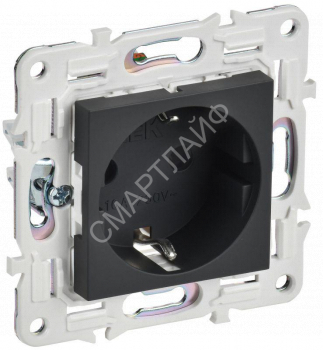 Розетка SKANDY 16А с заземл. защ. шторки SK-R04G графит IEK SK-R14-16-K53 - smartlife-ural.ru – Екатеринбург