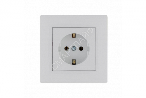 Розетка 1-м Karea RIZZ с заземл. бел. Makel 88001028 - smartlife-ural.ru – Екатеринбург