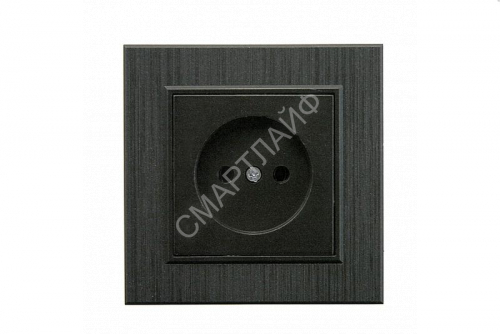 Розетка 1-м Karea LINE STAR без заземл. чер. Makel 86054022 - smartlife-ural.ru – Екатеринбург