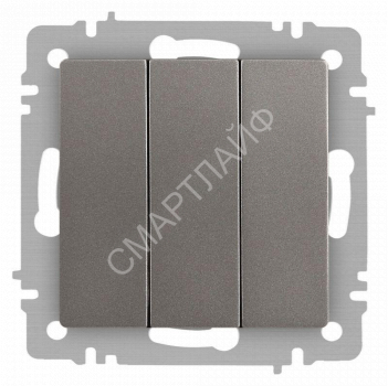 Выключатель 3-кл. СП Accent 6-106-09 10А IP20 250В AL/CU титан Intro Б0063549 - smartlife-ural.ru – Екатеринбург