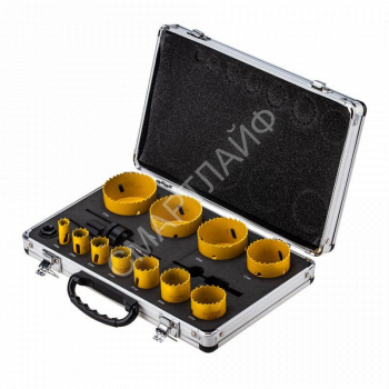 Набор коронок Bimetal (14 20 22 25 30 35 40 51 60 64 67) 16 предметов метал. кейс Kranz KR-92-0203-1 - smartlife-ural.ru – Екатеринбург