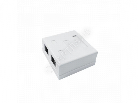 Розетка компьютерная 8P8C (RJ45) UTP кат.5E 2 порта TOKOV ELECTRIC TKE-SMB-8P8C-2P-UTP - smartlife-ural.ru – Екатеринбург