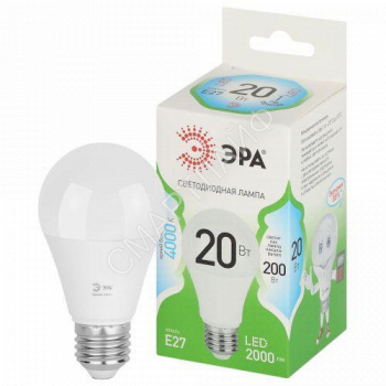 Лампа светодиодная GREEN LINE A60-20W-840-E27 GL 20Вт груша 4000К яркий свет бел. E27 Эра Б0067116 - smartlife-ural.ru – Екатеринбург