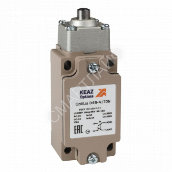 Выключатель концевой OptiLiS D4B-4170N толкатель метал. EN 50041 XCKJ161H29 КЭАЗ 365332 - smartlife-ural.ru – Екатеринбург