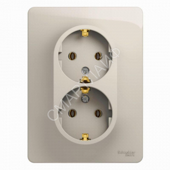 Розетка 2-м СП Glossa 16А IP20 250В с заземл. в сборе молоч. SE GSL000924 - smartlife-ural.ru – Екатеринбург