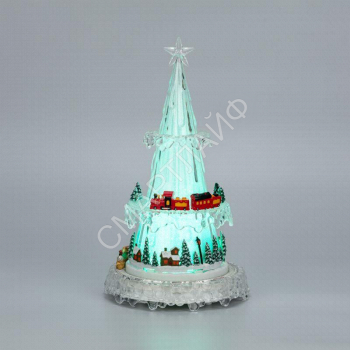 Фигура светодиодная "Новогодний поезд с мелодией" 30.5см RGB на подставке Neon-Night 513-025 - smartlife-ural.ru – Екатеринбург